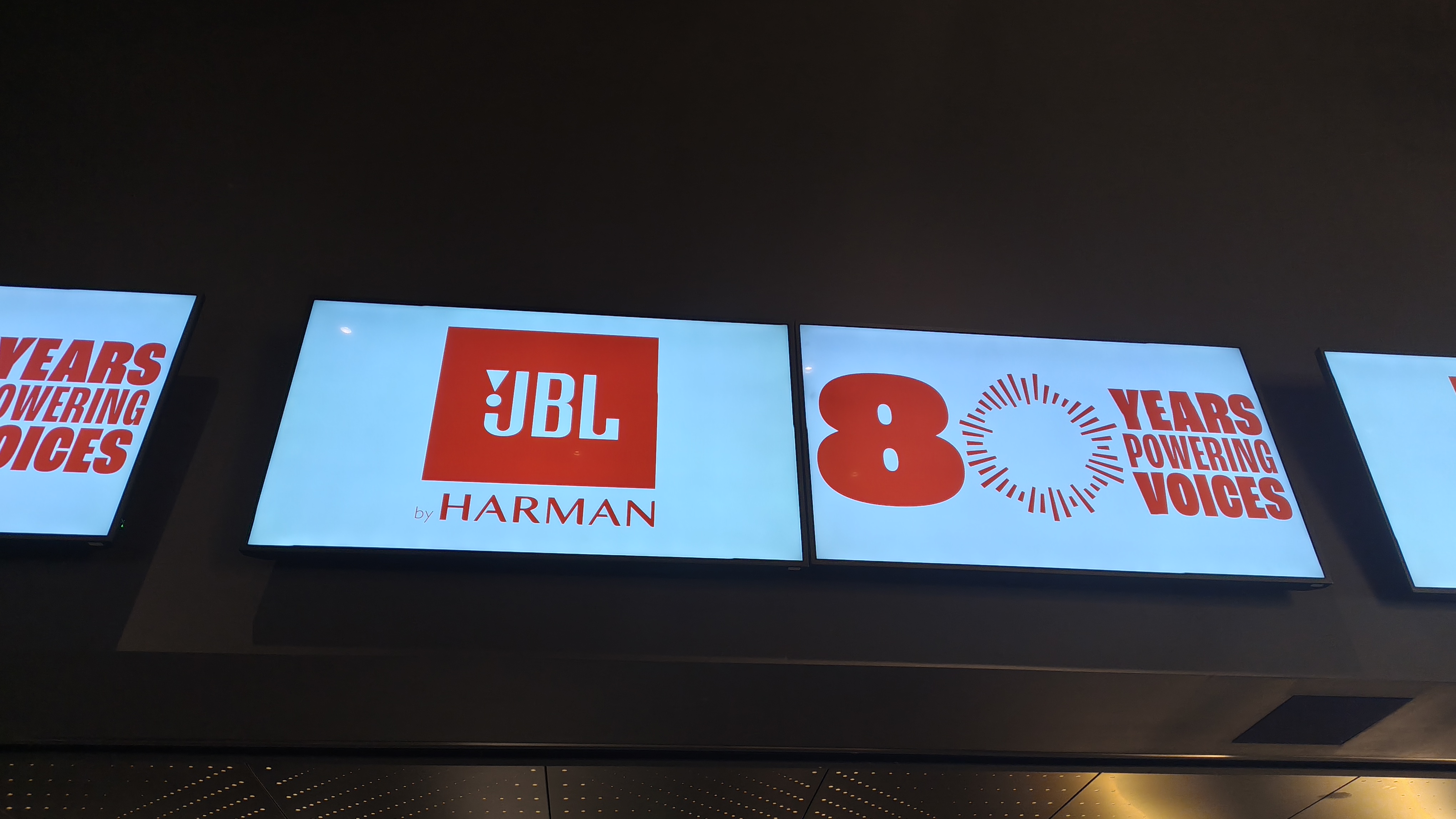 JBL 80th anniversary sign