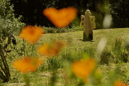 Jinen exhibition on show outside at Salmon Creek Farm