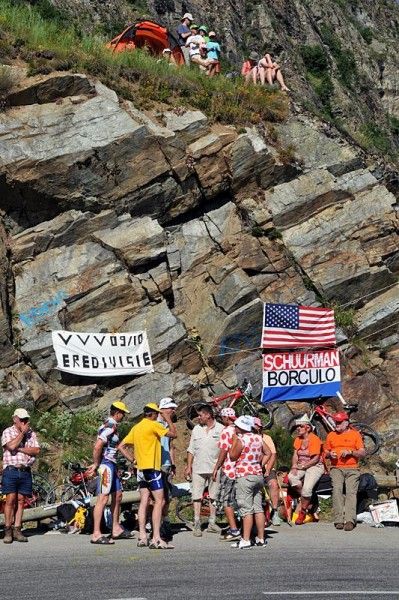 This group of fans did some extreme camping in order to have a bird's eye view of the action.