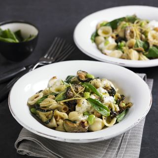 Courgette and Hazelnut Orecchiette with Mozzarella