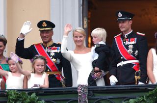 Crown Princess Mette-Marit in her wedding day in 2001