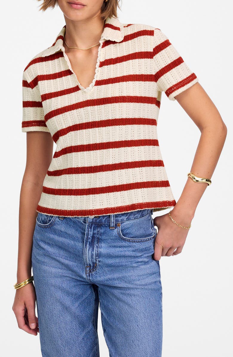Stripe Knit Polo