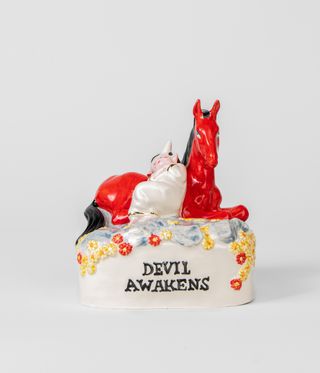 Nick Cave ceramic artwork of the devil