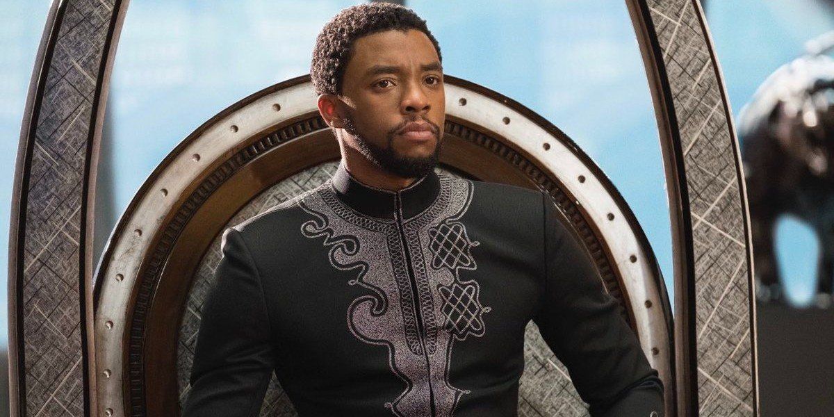 Chadwick Boseman as T&#039;Challa in Black Panther (2018)