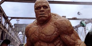 Fantastic Four Michael Chiklis' Thing standing on the bridge