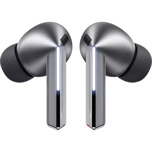 The Samsung Galaxy Buds 3 Pro on a white background.
