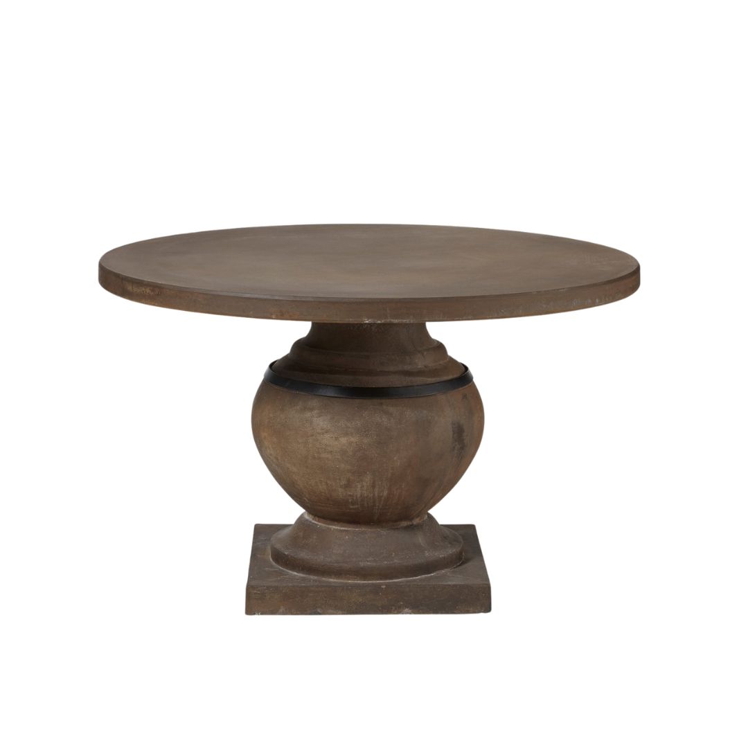 Oka Prod, Callanish Round Indoor/outdoor Dining Table - Brown