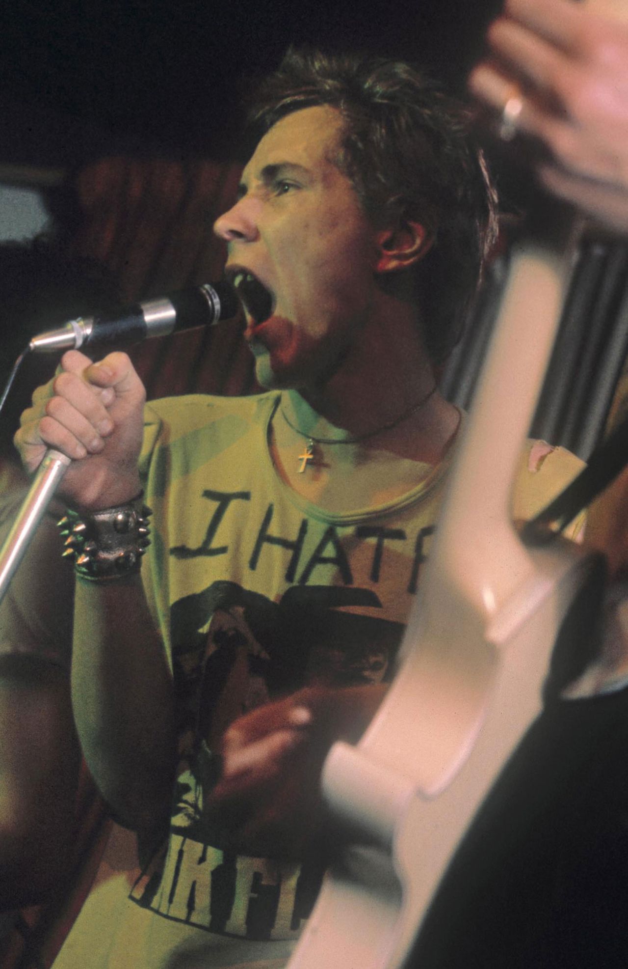 Johnny Rotten in his 'I Hate Pink Floyd' t-shirt
