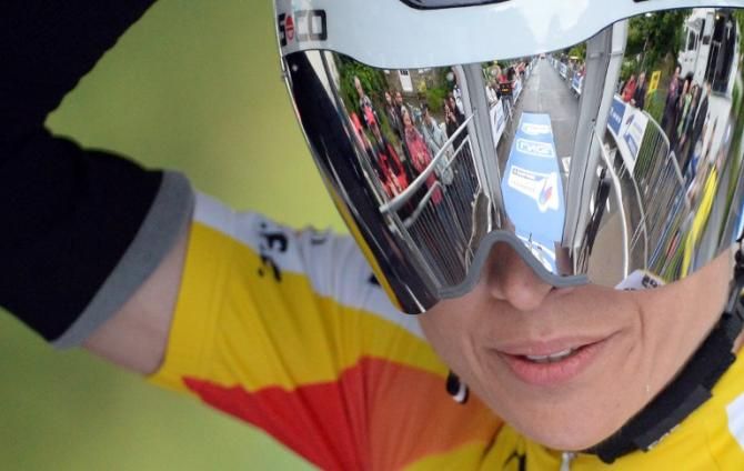 Magdalena de Saint Jean gets ready to head out for her time trial