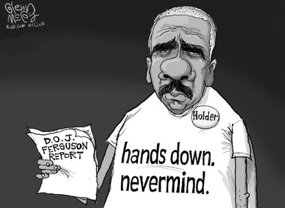 
Political cartoon U.S. Justice Department Ferguson