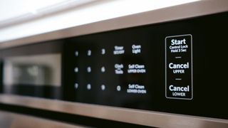 picture of an oven interface with self clean buttons