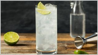 Refreshing Cold Tequila Ranch Water Cocktail - stock photo