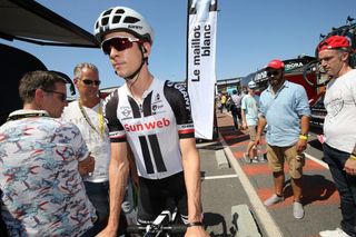 Chad Haga (Team Sunweb) gets ready to start stage 4 at the tour de France