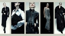 a selection of images of Georgia May Jagger in the M&S x 16Arlington collection