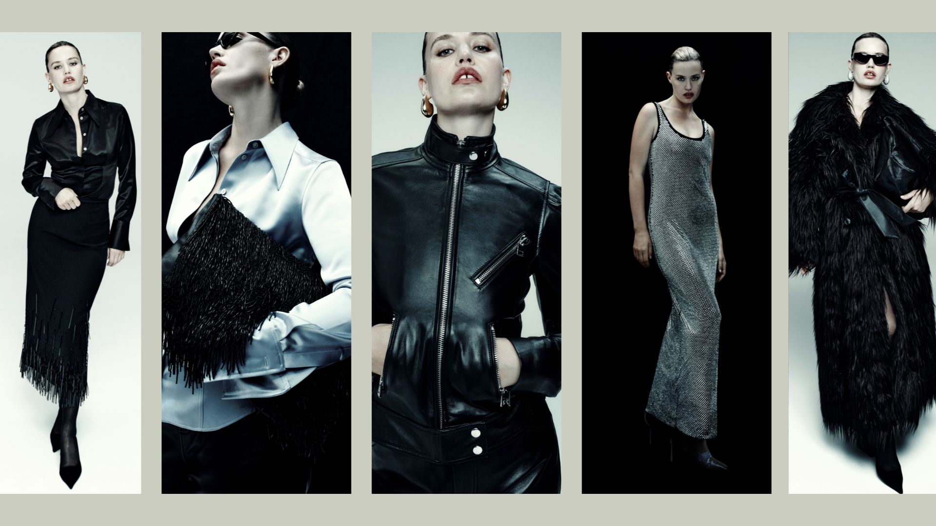 a selection of images of Georgia May Jagger in the M&amp;S x 16Arlington collection