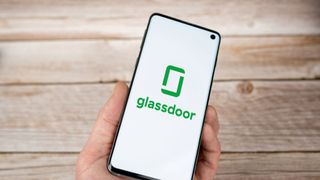 Glassdoor logo on phone