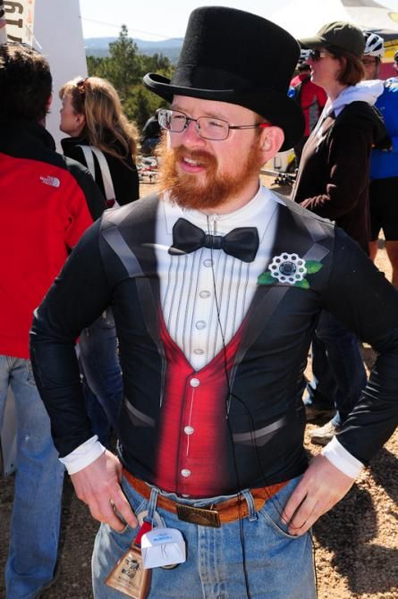 This gent was properly dressed for a Texas bike race