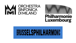 Logos for classical music groups or venues with dynamic typefaces