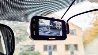 Nextbase 320XR dash cam mounted on windshield