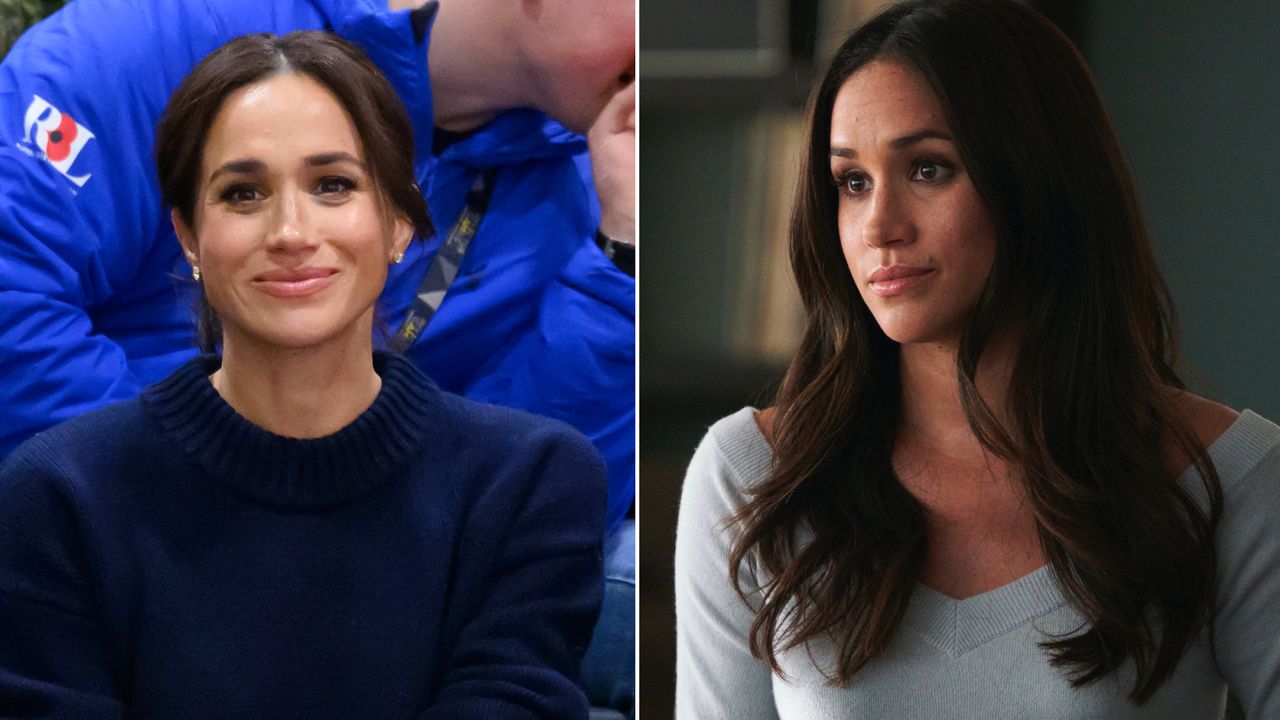 Meghan Markle wears a navy sweater at the Invictus Games 2025 where she joked about her character Rachel Zane from TV show Suits