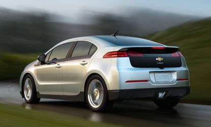 GM says the Chevrolet Volt is essentially an electric vehicle unlike Toyota's Prius, which is a gas-electric hybrid.