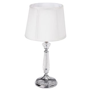 bedside lamp in white colour with steel stand