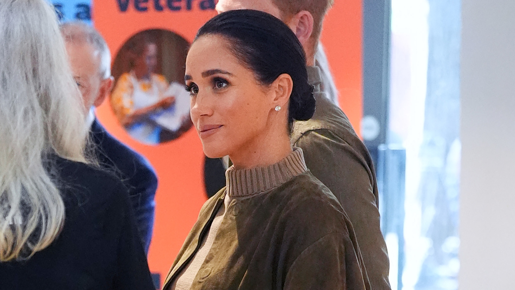 Meghan, the Duchess of Sussex, receives a tour of the Australian National Veterans Arts Museum (ANVAM) 