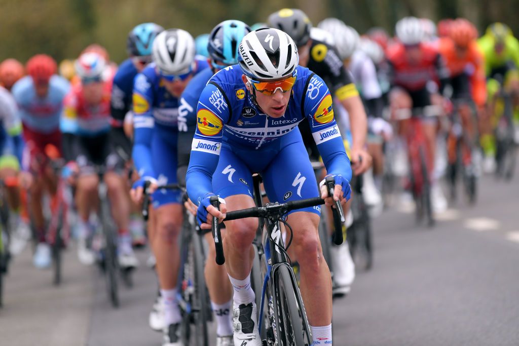 Iljo Keisse chases for Deceuninck-Quickstep