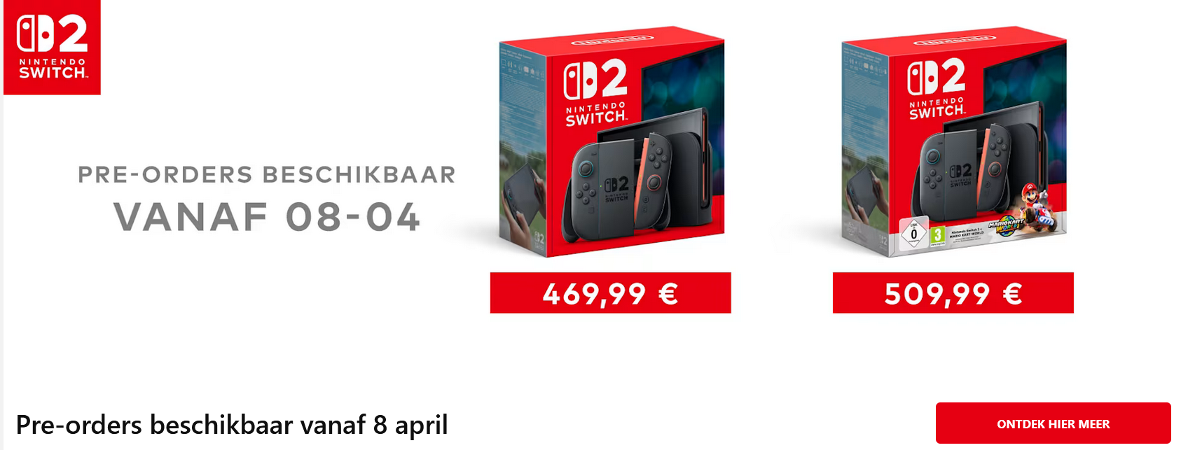 Nintendo Switch 2 prijs en verkoopdatum