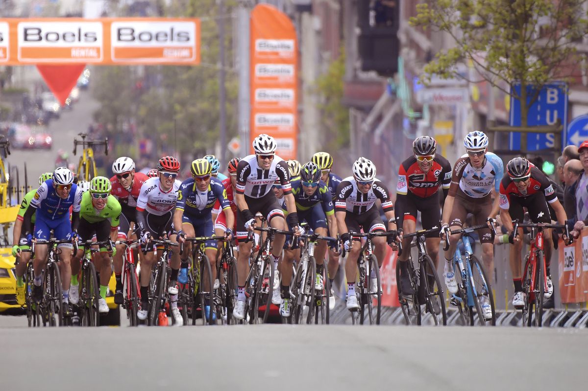 Michael Matthews (Team Sunweb) in the front group at Liege
