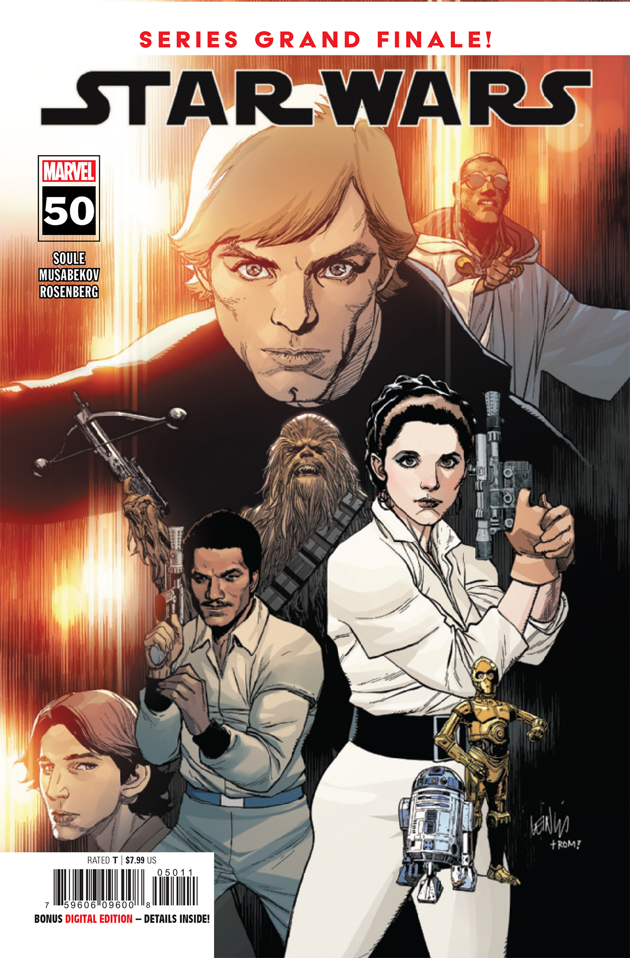 Star Wars #50 pone fin a la era actual de los cómics de Star Wars de Marvel con un enfrentamiento entre Luke Skywalker y Ben Solo.