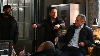 Jesse Lee Soffer directing Jason Beghe on Chicago PD behind the scenes