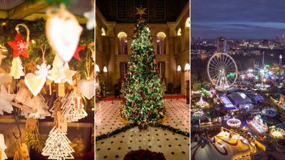 comp image of the best christmas markets in the uk including blenheim palace, hyde park's winter wonderland and canterbury market