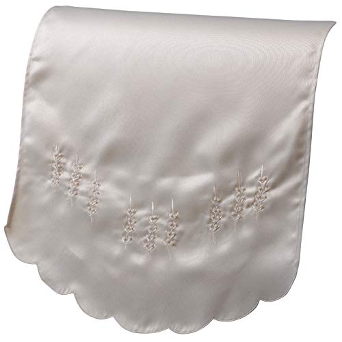 Classic Home Store Traditional Fern Chair Back Embroidered Floral Antimacassar Sofa Settee Furniture Protector (cream)