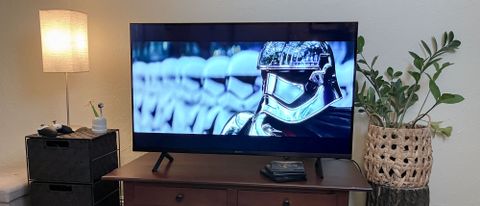 Captain Phasma in Star Wars, playing on a Sony Bravia 3 LED TV