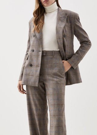 Lydia Millen Tailored Check Wide Leg Trousers