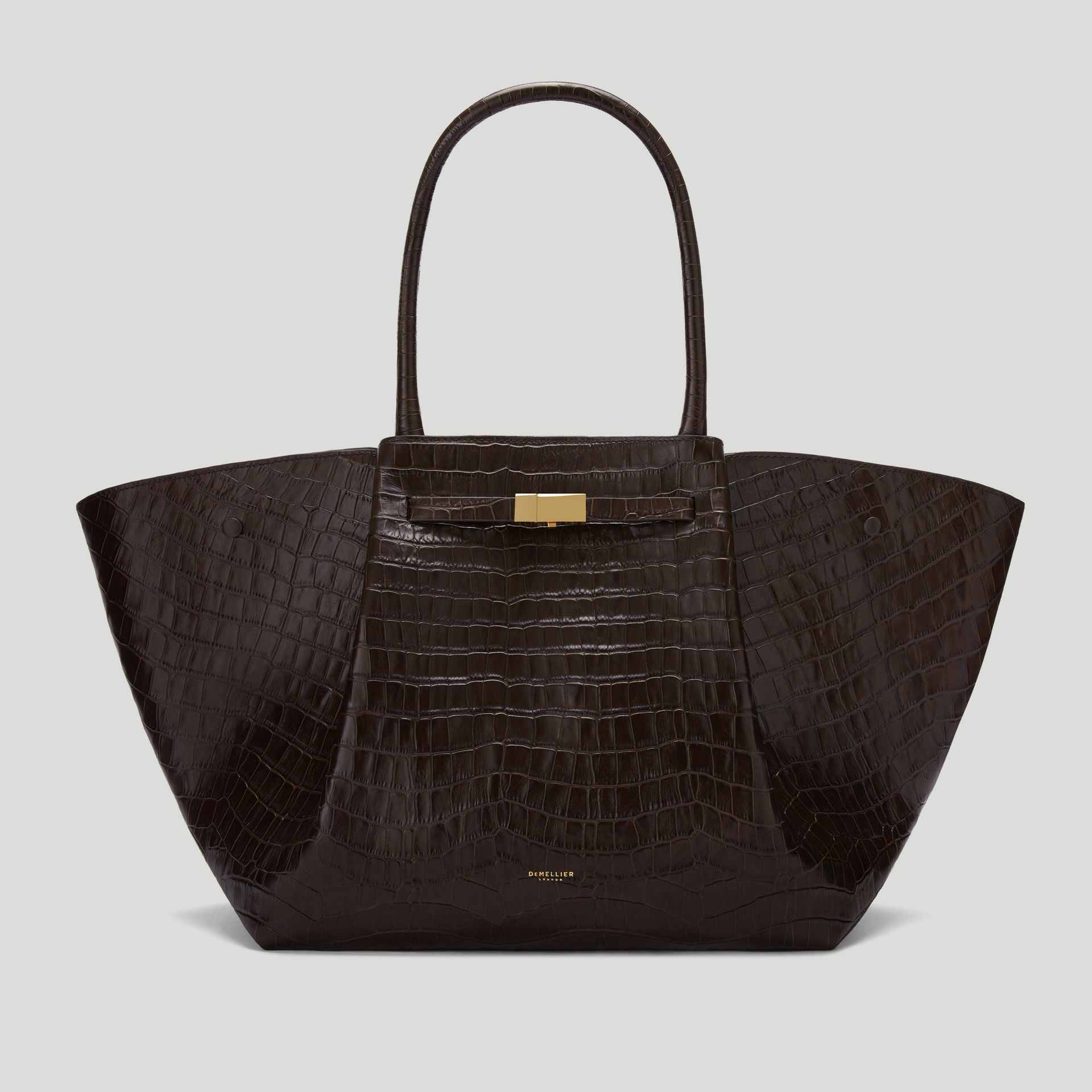 The New York | Dark Chocolate Croc-Effect | Demellier