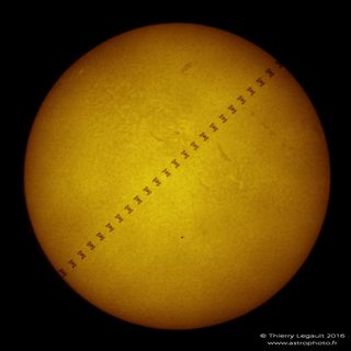ISS and Mercury transit Sun