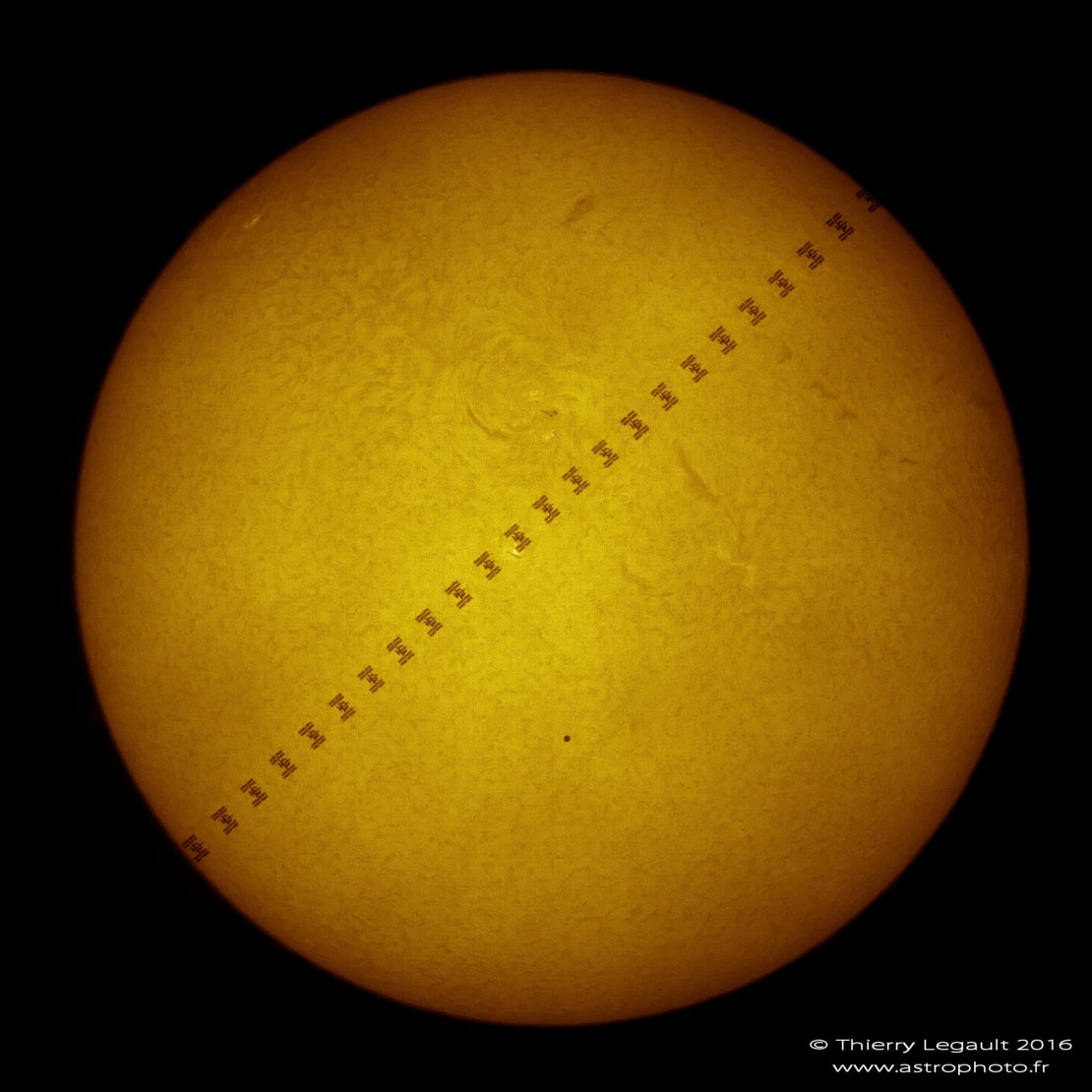 ISS and Mercury transit Sun