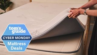 The 3" Latex Mattress Topper with a Cyber Monday Deals badge