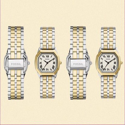 fossil mixed metals harlow watch