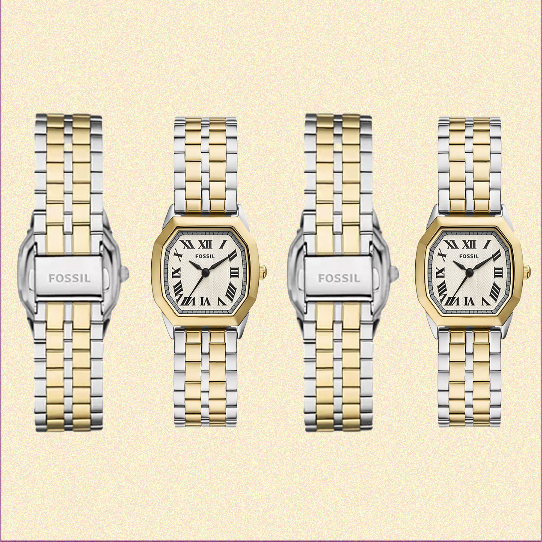 fossil mixed metals harlow watch