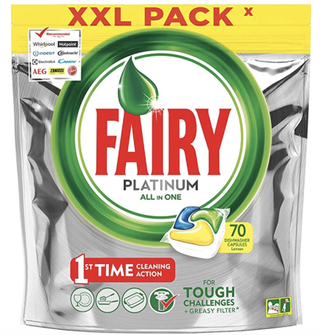 the best dishwasher tablets: Fairy All-In-One Platinum Dishwasher Tablets