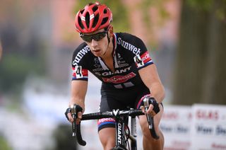 Lars van der Haar (Giant-Alpecin) riding to third place