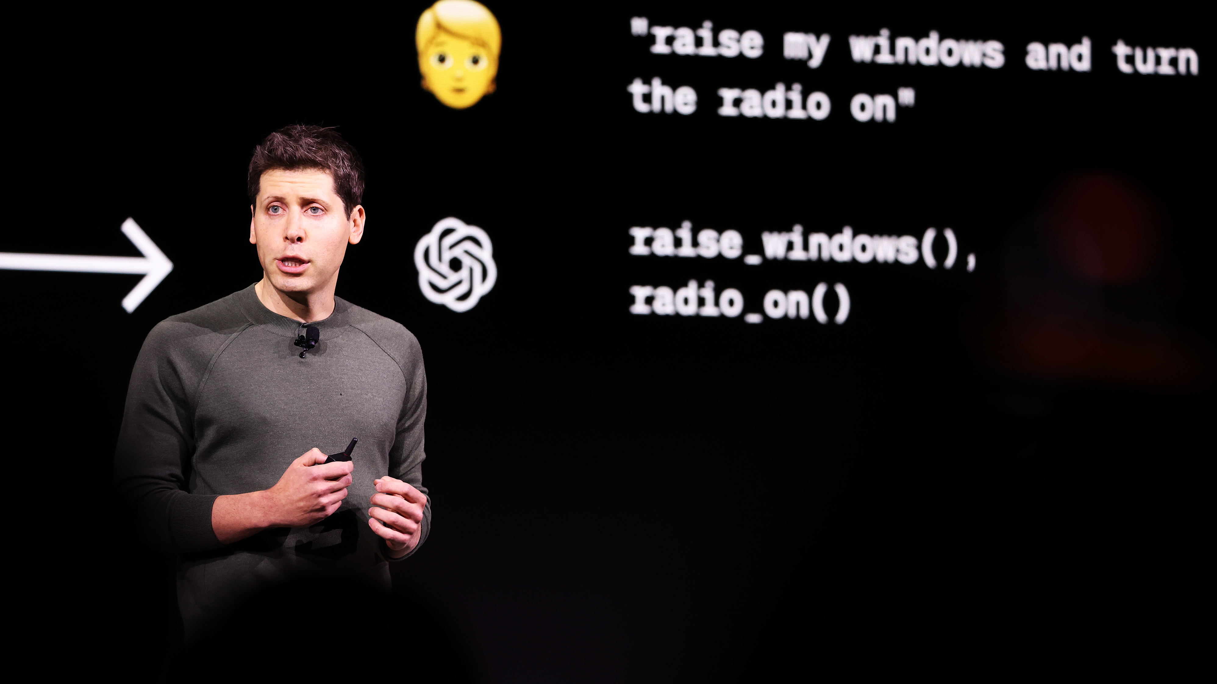SAN FRANCISCO, CALIFORNIA - NOVEMBER 06: OpenAI CEO Sam Altman speaks during the OpenAI DevDay event on November 06, 2023 in San Francisco, California. Altman delivered the keynote address at the first-ever Open AI DevDay conference. (Photo by Justin Sullivan/Getty Images)