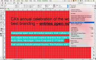 hierarchy in InDesign poster