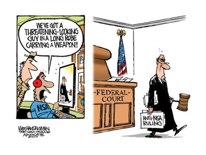 Political cartoon NSA federal court
