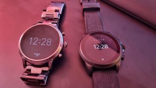 Razer X Fossil Gen 6 smartwatch on a desk with gaming peripherals