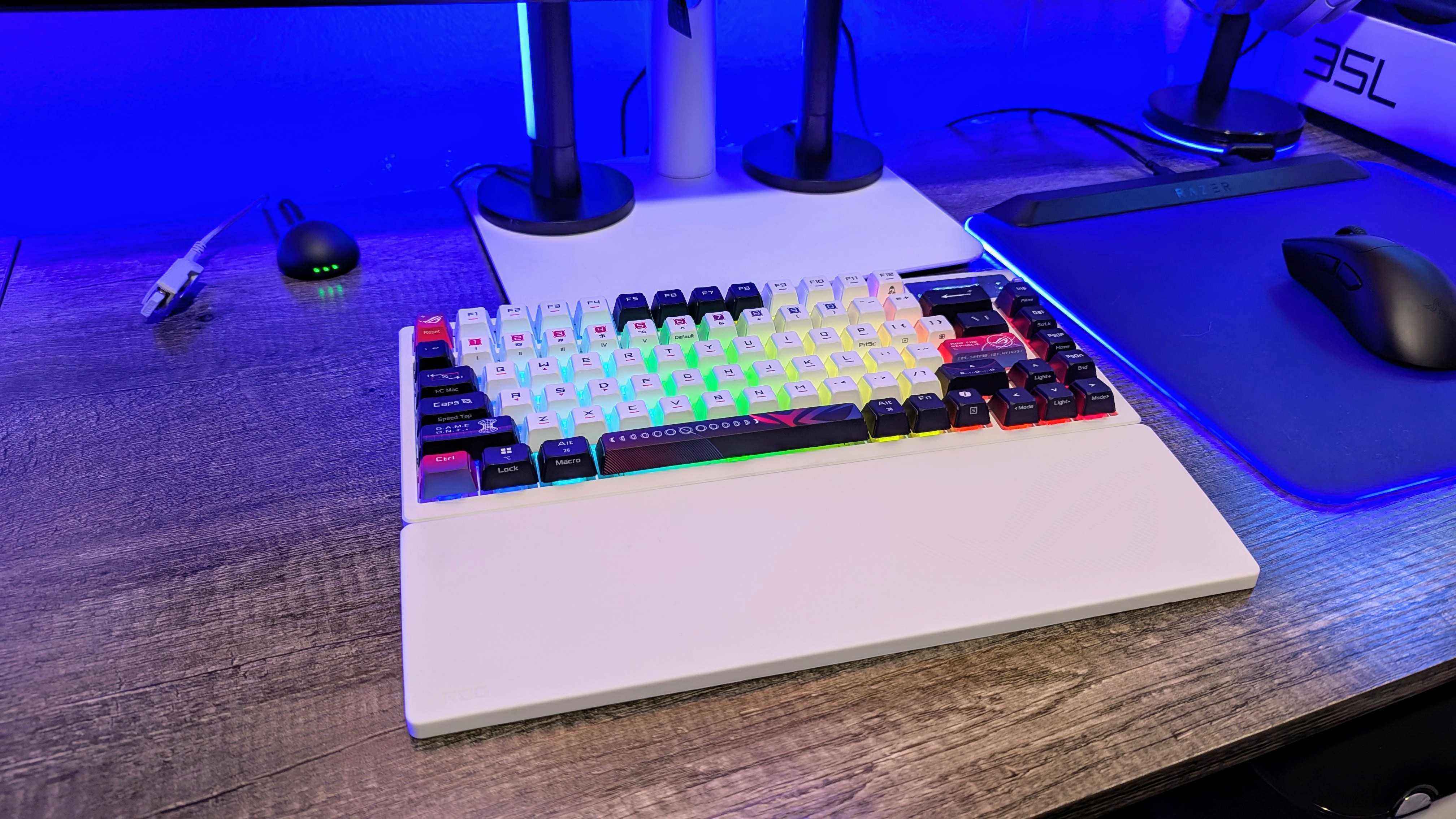 Image of the ASUS ROG Azoth X wireless gaming keyboard.
