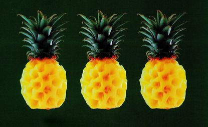 carved mini pineapple garnishes